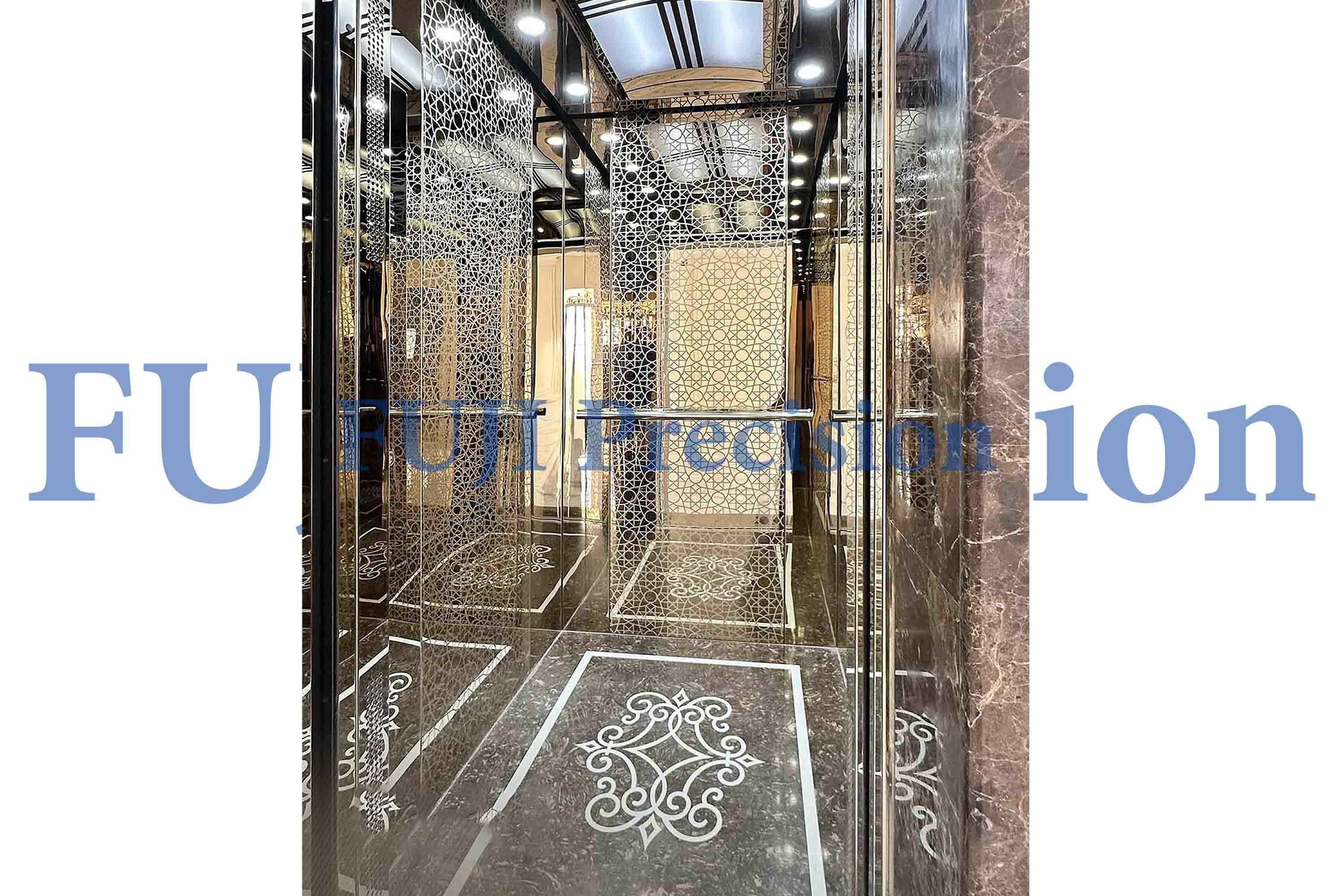 Проект жилого лифта в Катаре | 400 кг · 3 этажа · Домашний лифт высокой точности FUJI